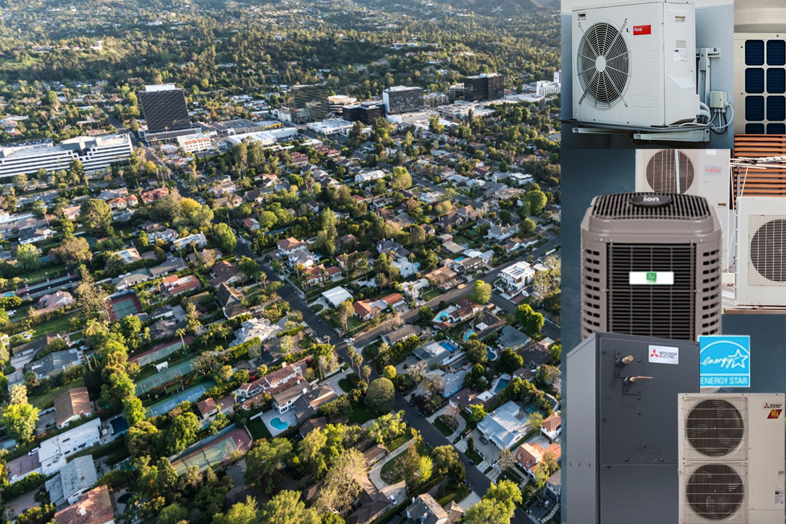 Aerial view of a Los Angeles neighborhood RLD serves